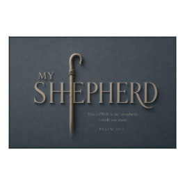 MIJN HERDER | Psalm 23:1 Christelijk Perfect Poster