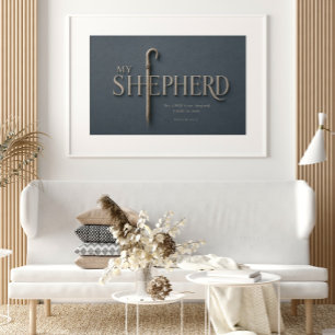 MIJN HERDER Psalm 23:1 Christelijk Poster