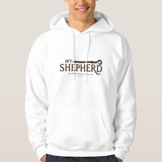 MIJN HERDER | Psalm 23:1 | Schrift Hoodie (Voorkant)