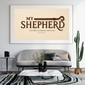 MIJN HERDER – Warm Crème | Psalm 23:1 Muurkunst Poster