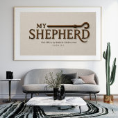 MIJN HERDER – Zachte Steen | Psalm 23:1 Muurkunst Poster