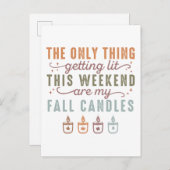 Mijn Herfst kaarsen halen Briefkaart (Voorkant / Achterkant)