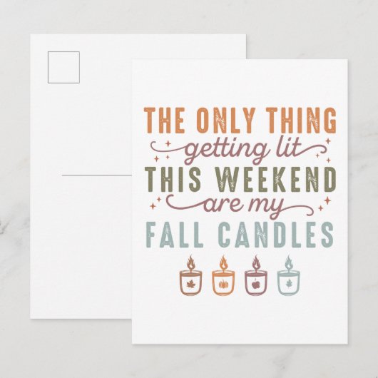 Mijn Herfst kaarsen halen Briefkaart (Voorkant / Achterkant)