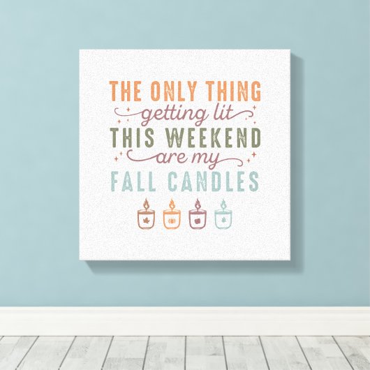 Mijn Herfst kaarsen halen Canvas Afdruk (Insitu (Houten vloer))