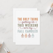 Mijn Herfst kaarsen halen Kaart (Voorkant / Achterkant in situ)