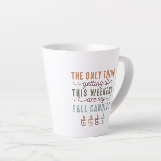 Mijn Herfst kaarsen halen Latte Mok (Rechterhoek)