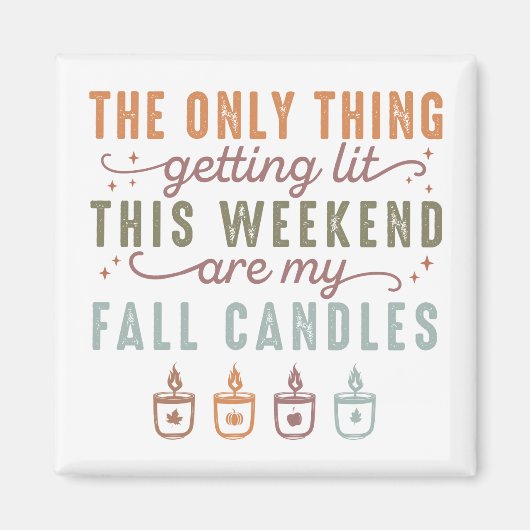 Mijn Herfst kaarsen halen Magneet (Voorkant)