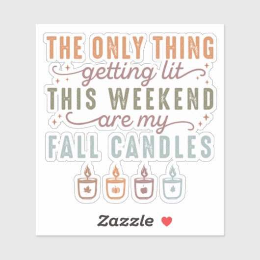 Mijn Herfst kaarsen halen Sticker (Vel)