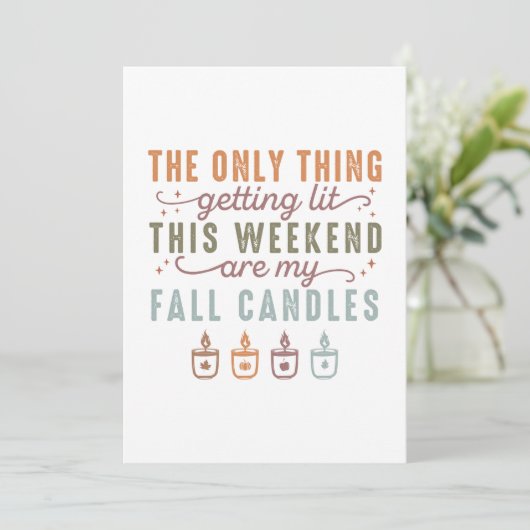 Mijn herfstkaarsen aansteken kaart (Staand voorkant)