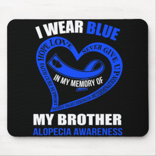 Mijn herinnering aan mijn broer Alopecia Awareness Muismat