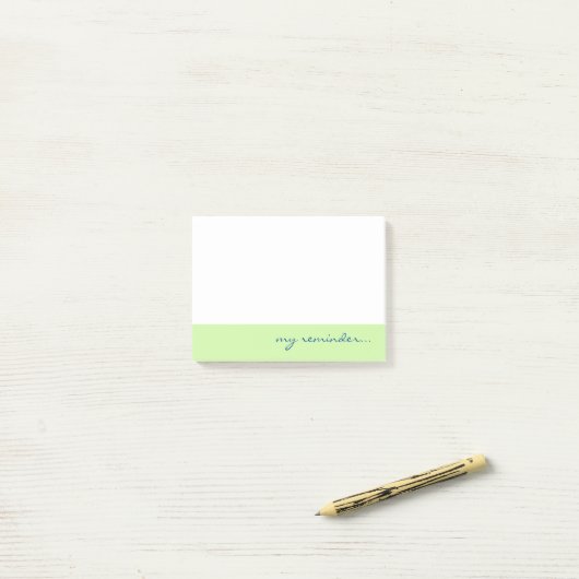 Mijn herinnering groene rand post-it® notes (Op bureau)