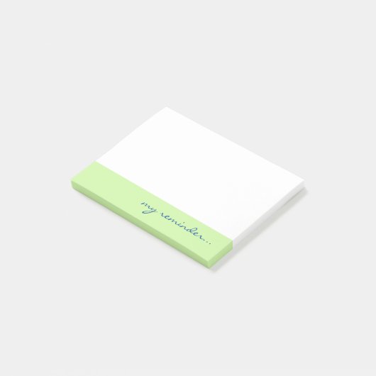 Mijn herinnering groene rand post-it® notes (Schuin)