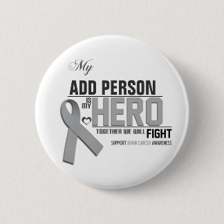 MIJN HERO aanpassen:  Brain Cancer Ronde Button 5,7 Cm
