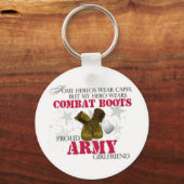 Mijn Hero draagt Combat Boots - Leger Vriendin Sleutelhanger (Voorkant)