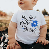 Mijn Hero draagt een badge die ik hem papa Cop Bab Romper