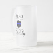 Mijn Hero draagt een badge-politievader Matglas Bierpul (Voorkant links)