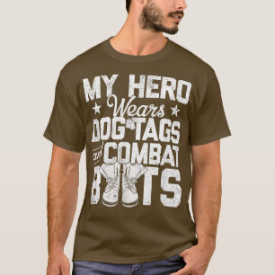 Mijn Hero draagt hondenzakken en gevechtsboeken T-shirt