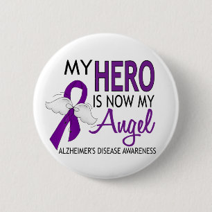 Mijn Hero is de ziekte van Mijn Angel Alzheimer Ronde Button 5,7 Cm