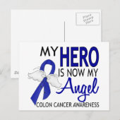 Mijn Hero is mijn Angel Colon Cancer Briefkaart (Voorkant / Achterkant)