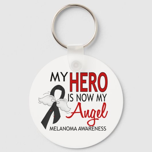Mijn Hero is mijn Angel Melanoma Sleutelhanger (Voorkant)