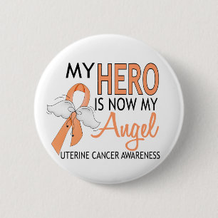 Mijn Hero is mijn engel baarmoederkanker Ronde Button 5,7 Cm