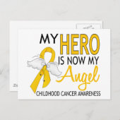 Mijn Hero is mijn engel kinderkanker Briefkaart (Voorkant / Achterkant)