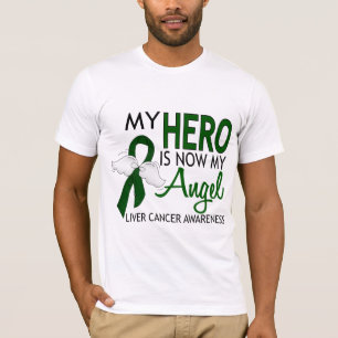 Mijn Hero is mijn engel leverkanker T-shirt