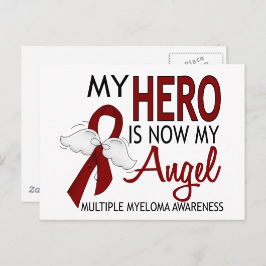 Mijn Hero is mijn engel multipel myeloom Briefkaart (Voorkant / Achterkant)