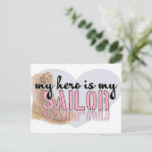 Mijn Hero is mijn Sailor Briefkaart (Staand voorkant)