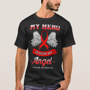 Mijn Hero is nu mijn Angel Stroke Red Neurologen T-shirt