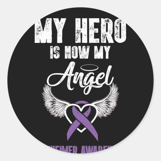 Mijn Hero is nu mijn enenenziekte-bewustzijn Ronde Sticker (Voorkant)