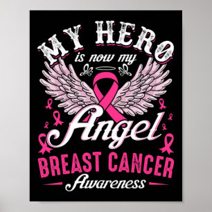 Mijn Hero is nu mijn engel-borstkankerbewustzijn Poster