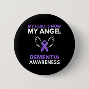 Mijn Hero is nu mijn engel dementie-bewustmakingsl Ronde Button 5,7 Cm