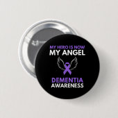Mijn Hero is nu mijn engel dementie-bewustmakingsl Ronde Button 5,7 Cm (Voorkant /achterkant)