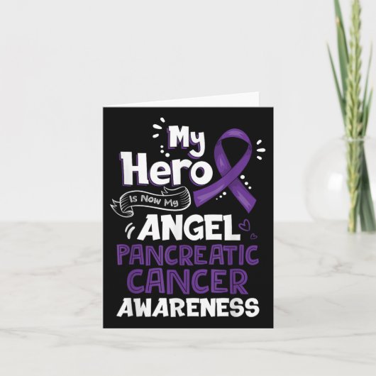 Mijn Hero is nu mijn engel-pancreaskanker Kaart (Voorkant)