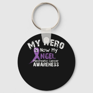 Mijn Hero is nu mijn engel-pancreaskanker Sleutelhanger