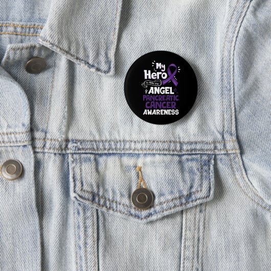 Mijn Hero is nu mijn engel-pancreaskankertherapie Ronde Button 5,7 Cm (In situ)