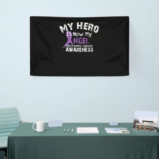 Mijn Hero is nu mijn engel-pancreaskankertherapie Spandoek (Beurs)