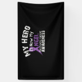 Mijn Hero is nu mijn engel-pancreaskankertherapie Spandoek (Verticaal)
