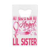 Mijn Hero is nu mijn engel ter nagedachtenis van m Creditkaart Flessenopener (Achterkant)