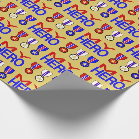 MIJN HERO met Service Medals Wrapping Paper Cadeaupapier (Hoek)