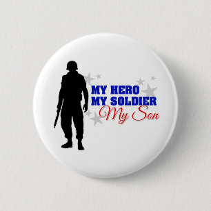 Mijn Hero, mijn soldaat, mijn zoon Ronde Button 5,7 Cm