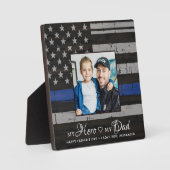 Mijn Hero, mijn vader politieagent Fathers Day Fot Fotoplaat (Voorkant)