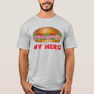 MIJN HERO-onderzeeër Sandwich Grinder Hoagie T-shi T-shirt