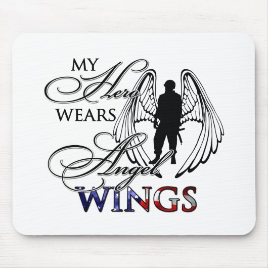 Mijn Hero Wears Angel Wings Muismat (Voorkant)