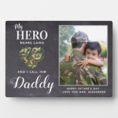 Mijn Hero Wears Camo Militaire Papa Persoonlijke f Fotoplaat (voorkant)
