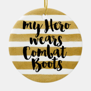 Mijn Hero Wears Combat Boots - Foto Keramisch Ornament
