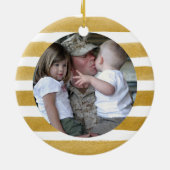 Mijn Hero Wears Combat Boots - Foto Keramisch Ornament (Achterkant)