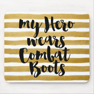 Mijn Hero Wears Combat Boots Muismat