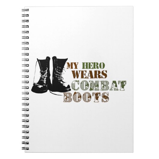 Mijn Hero Wears Combat Boots Notitieboek (Voorkant)